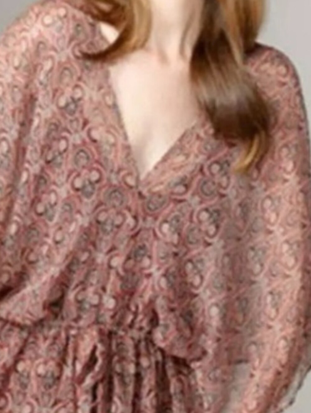 Ella Moss Silk Top With Rayon Tank M